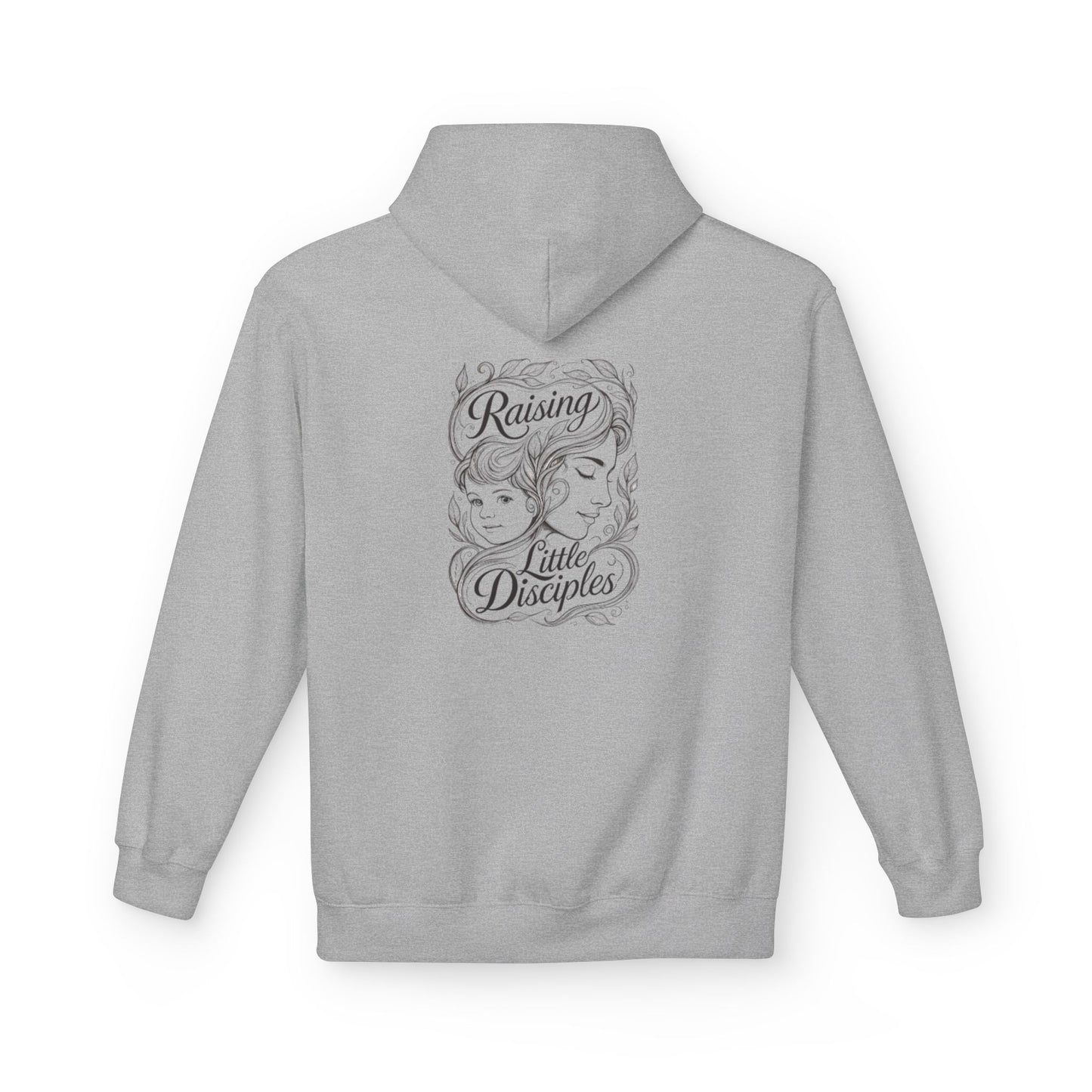 Christian 'Raising Little Disciples' Hoodie — Faith-Based Cross Graphic Pullover