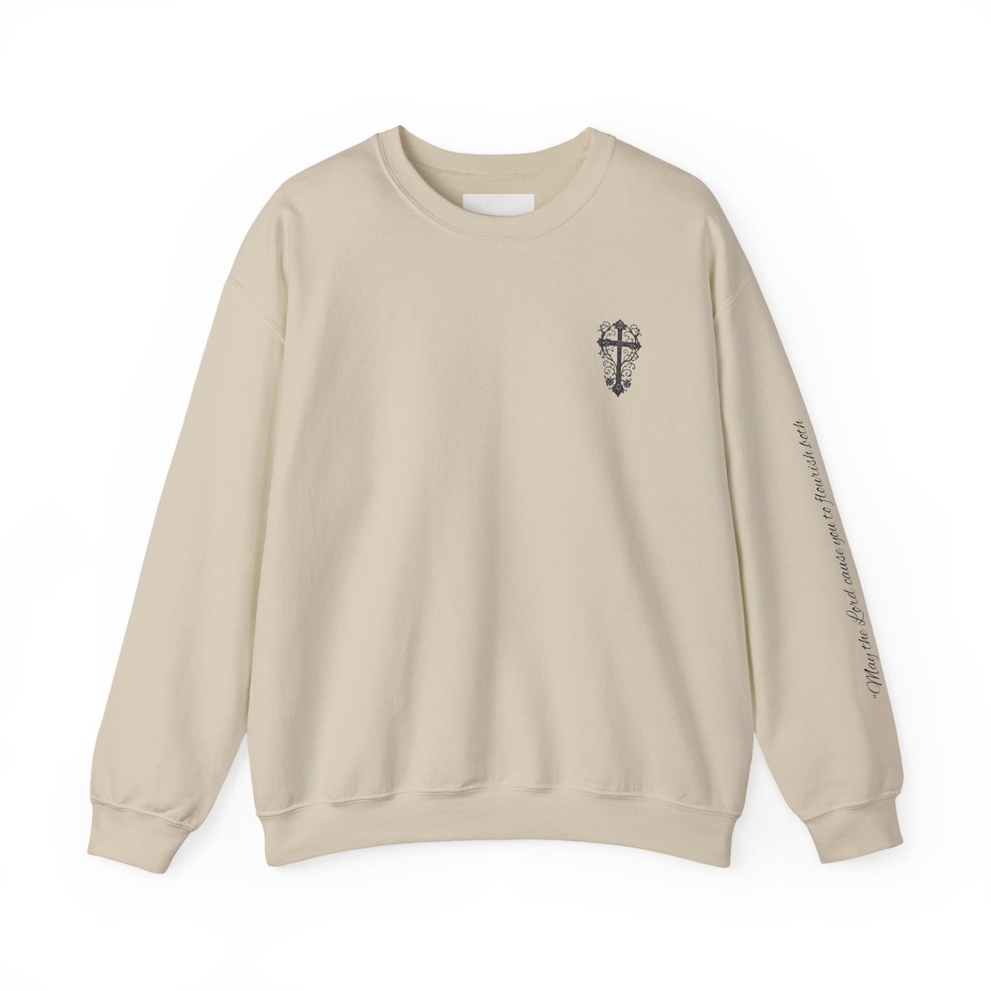 Crewneck Sweatshirt — “Raising Little Disciples” Vintage Christian Graphic