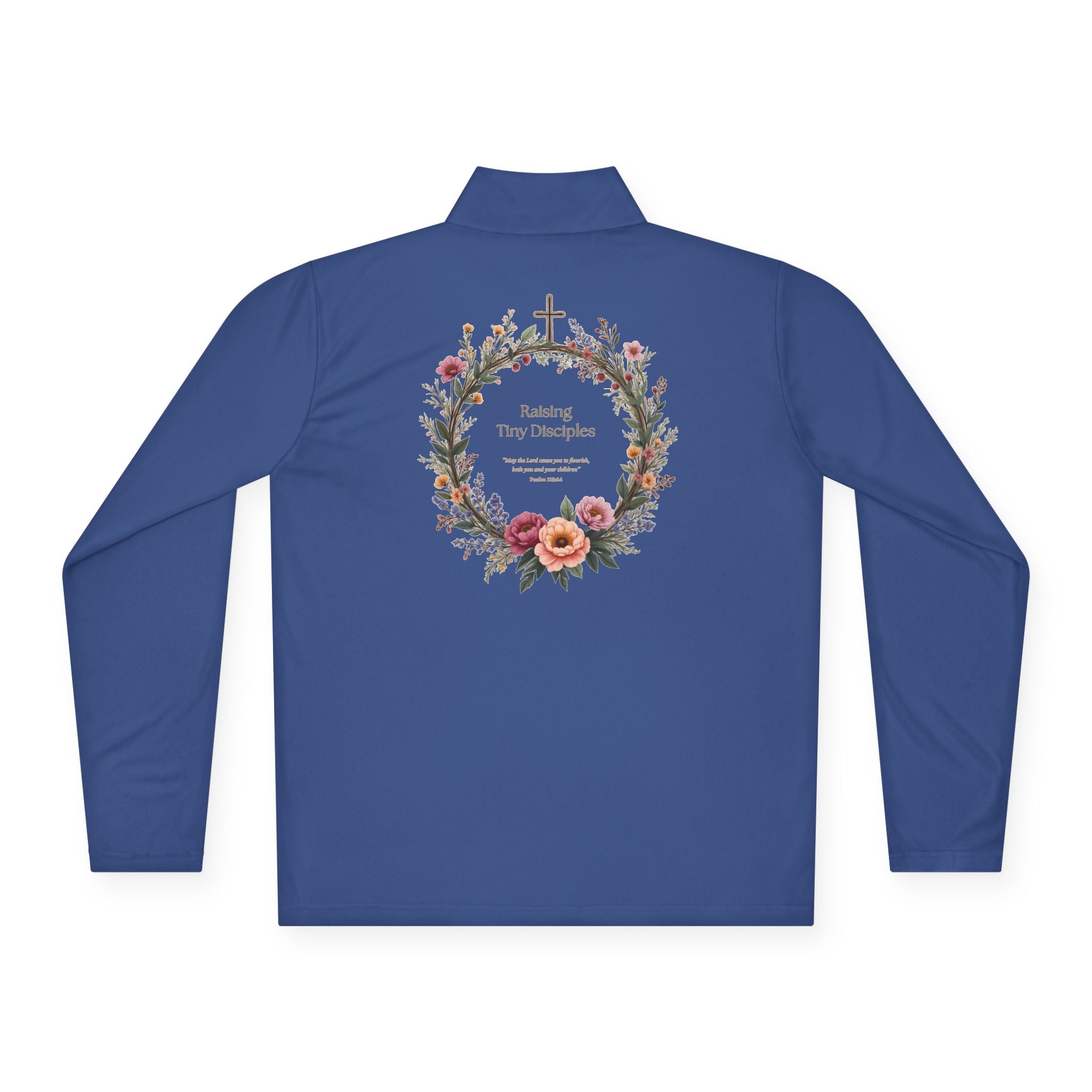 Quarter-Zip Women's  Pullover — Retro “Raising Disciples” Vintage Portrait Graphic