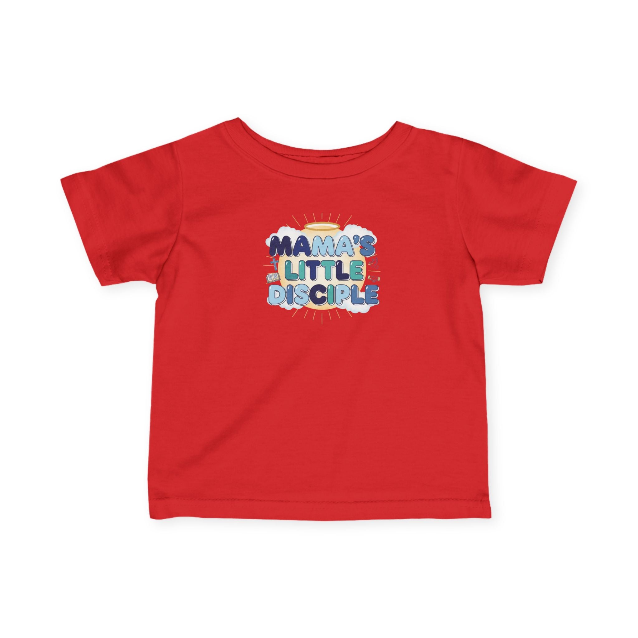 Infant Tee — "Mama's Little Disciple" Baby Boy T‑Shirt (Religious/Baptism Gift)