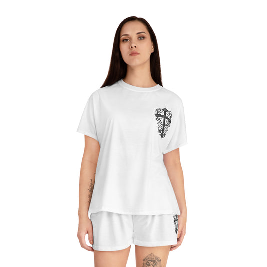 Pajama Set — "Raising Little Disciples" Women's Short Sleep Set with Scripture Design