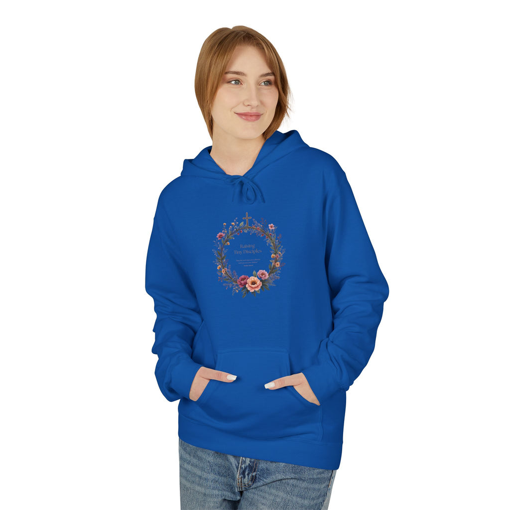 Christian 'Raising Little Disciples' Hoodie — Faith-Based Cross Graphic Pullover