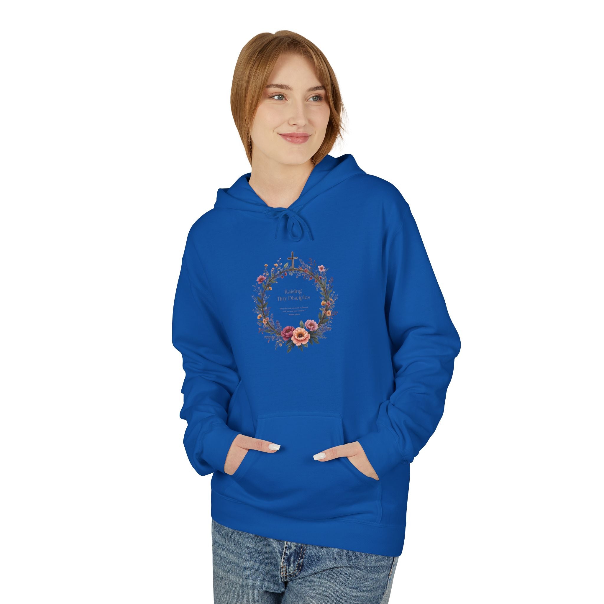 Christian 'Raising Little Disciples' Hoodie — Faith-Based Cross Graphic Pullover