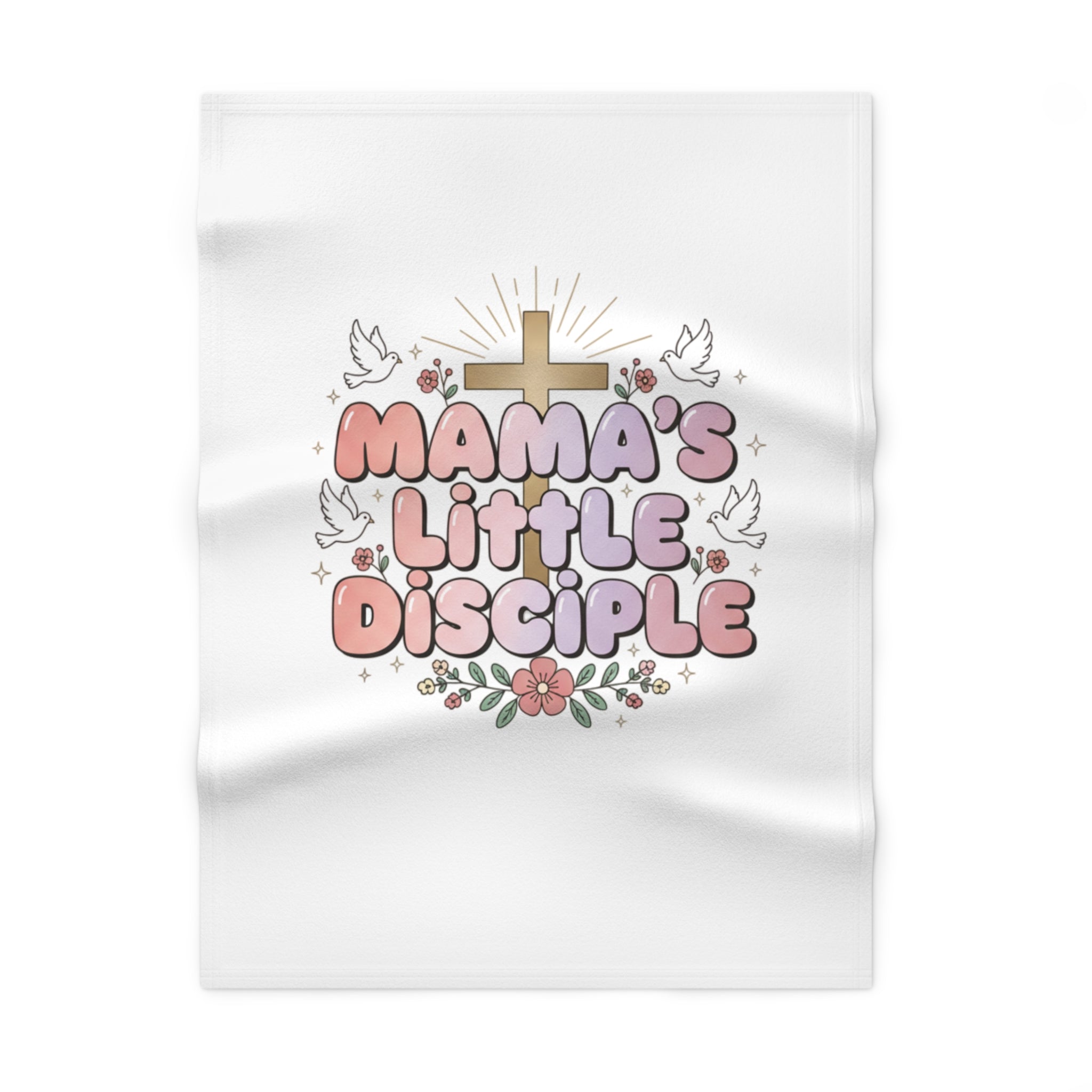 Mama's Little Disciple Baby Girl Blanket – Christian Fleece Nursery Throw