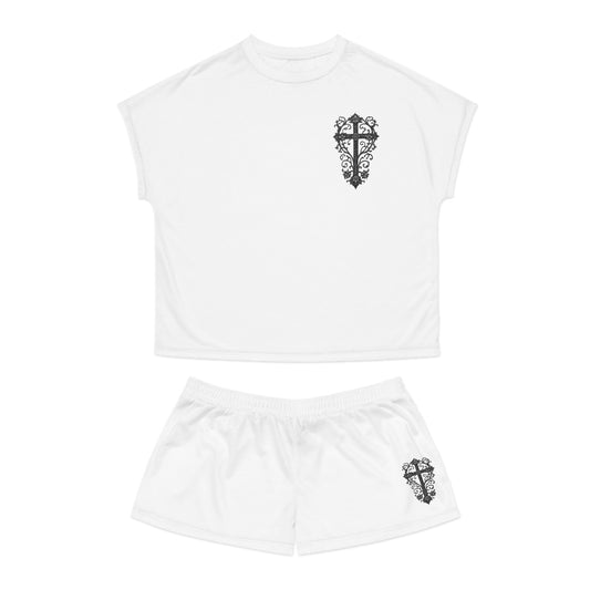Pajama Set — "Raising Little Disciples" Women's Short Sleep Set with Scripture Design