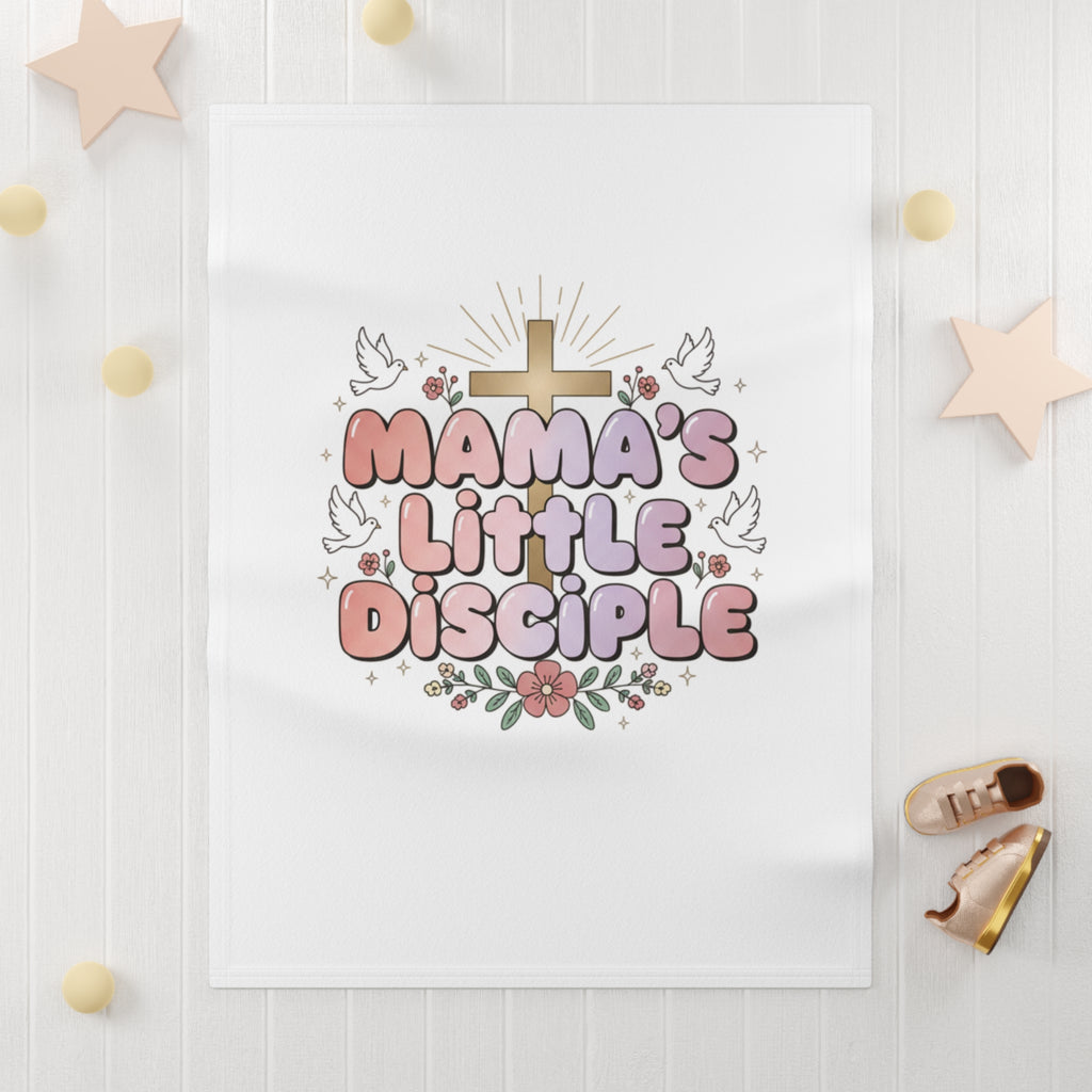 Mama's Little Disciple Baby Girl Blanket – Christian Fleece Nursery Throw