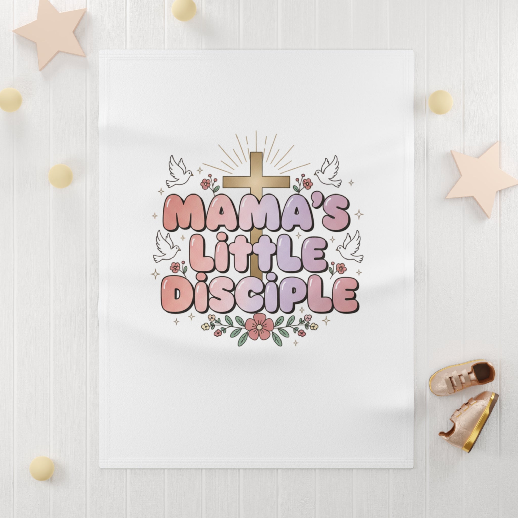 Mama's Little Disciple Baby Girl Blanket – Christian Fleece Nursery Throw