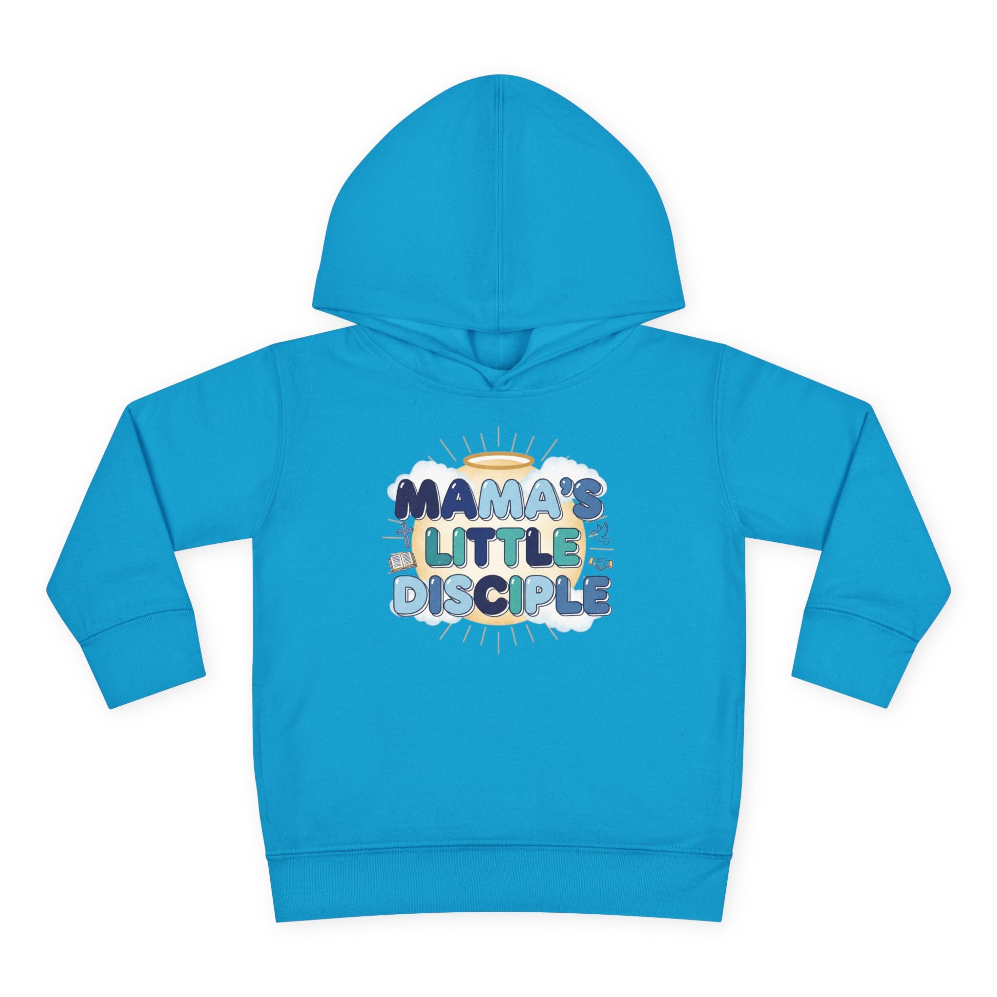 Toddler Boy Hoodie - "Mama's Little Disciple" Cute Christian Toddler Pullover