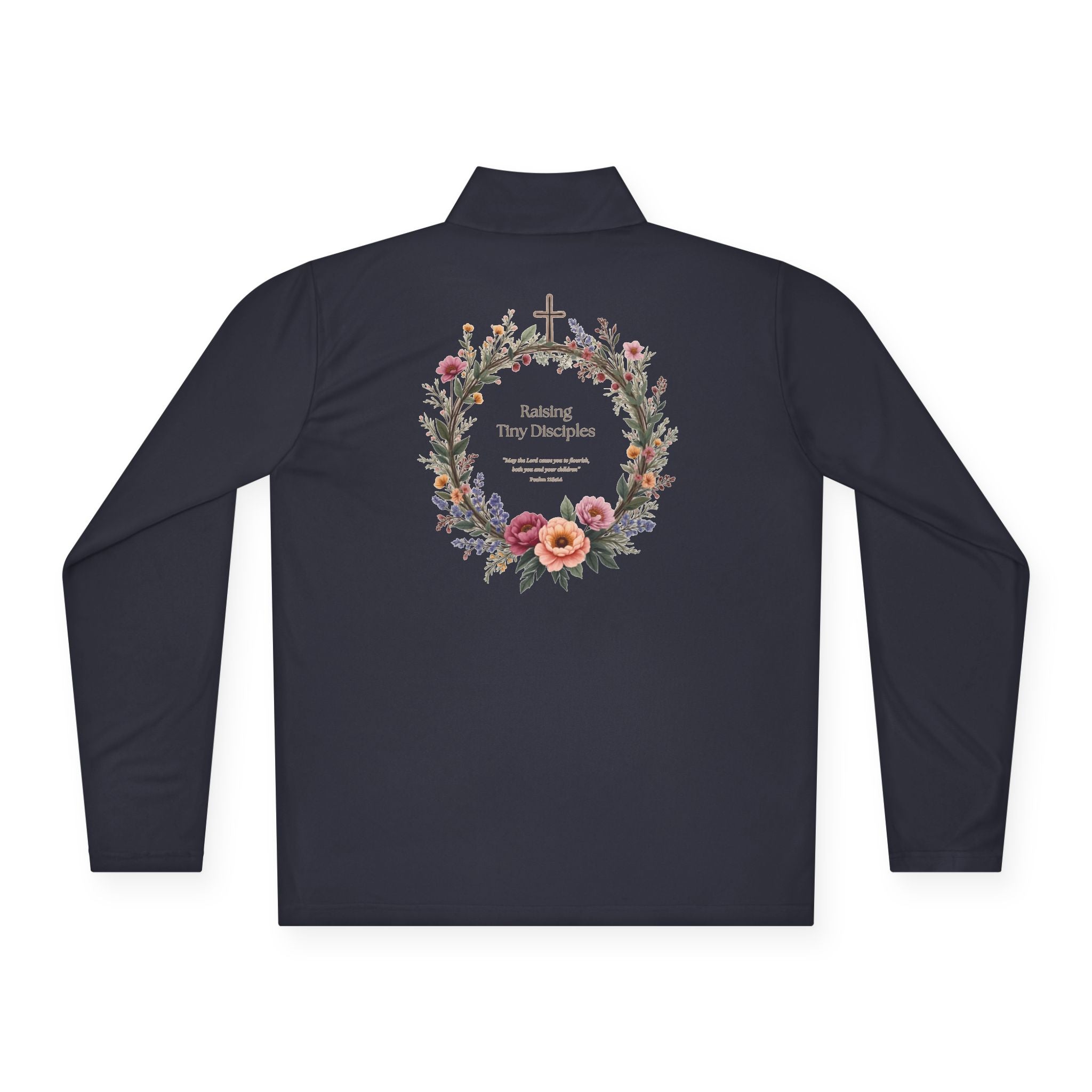 Quarter-Zip Women's  Pullover — Retro “Raising Disciples” Vintage Portrait Graphic