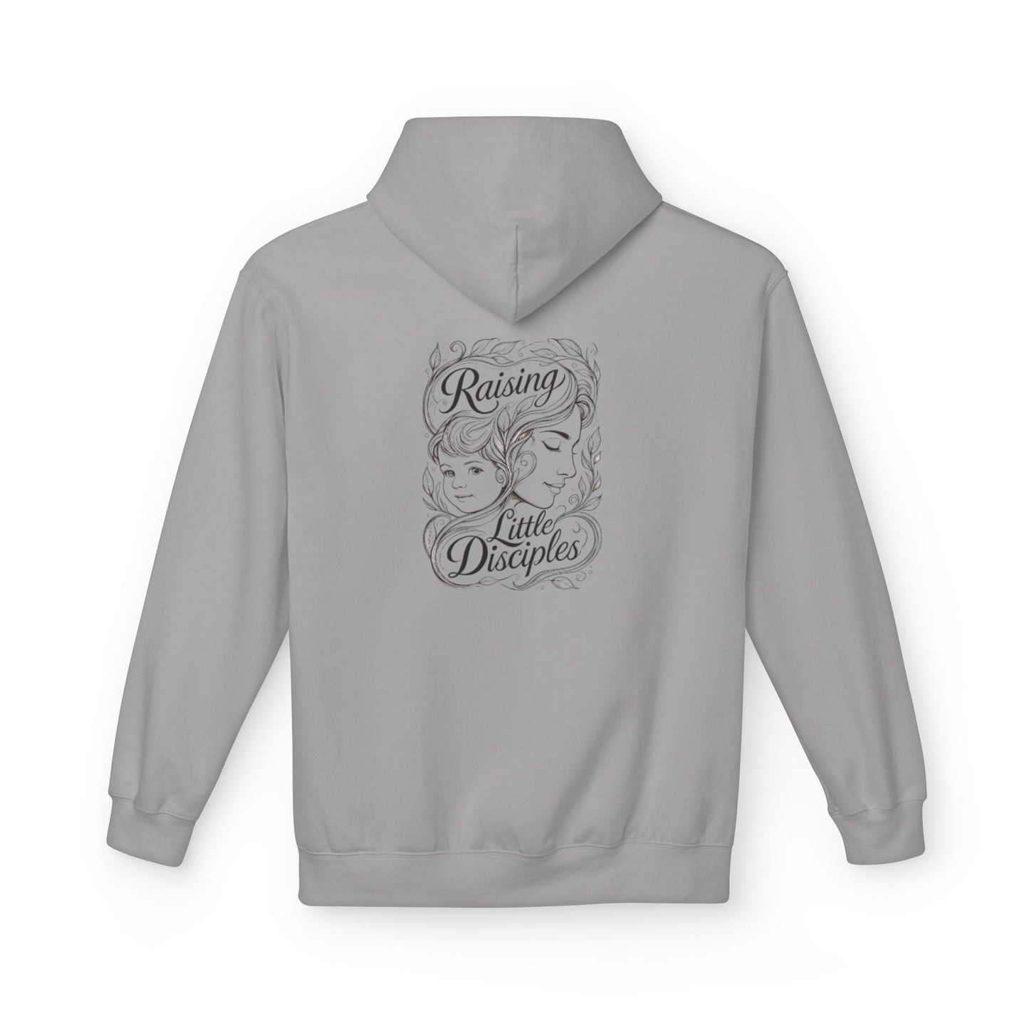 Christian 'Raising Little Disciples' Hoodie — Faith-Based Cross Graphic Pullover