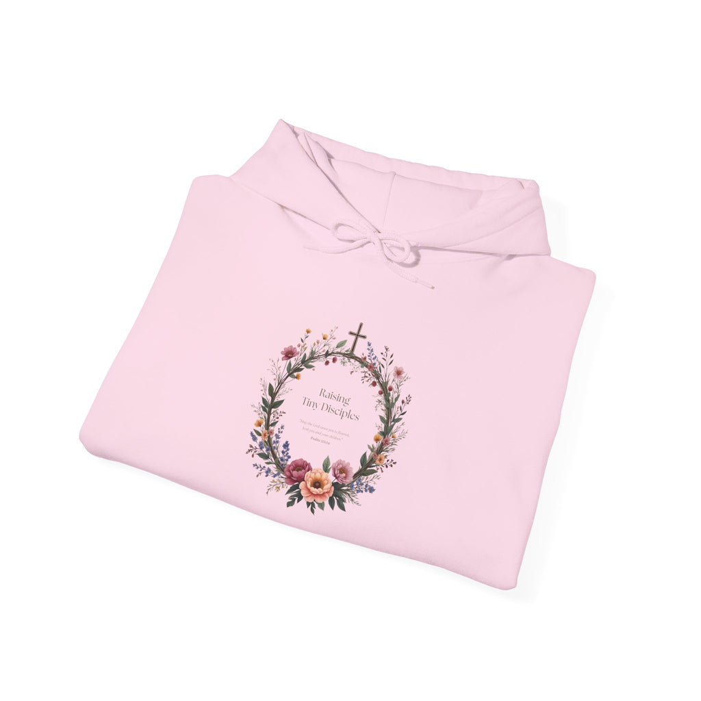 Hoodie — 'Raising Little Disciples' Christian Cross Graphic Hoodie