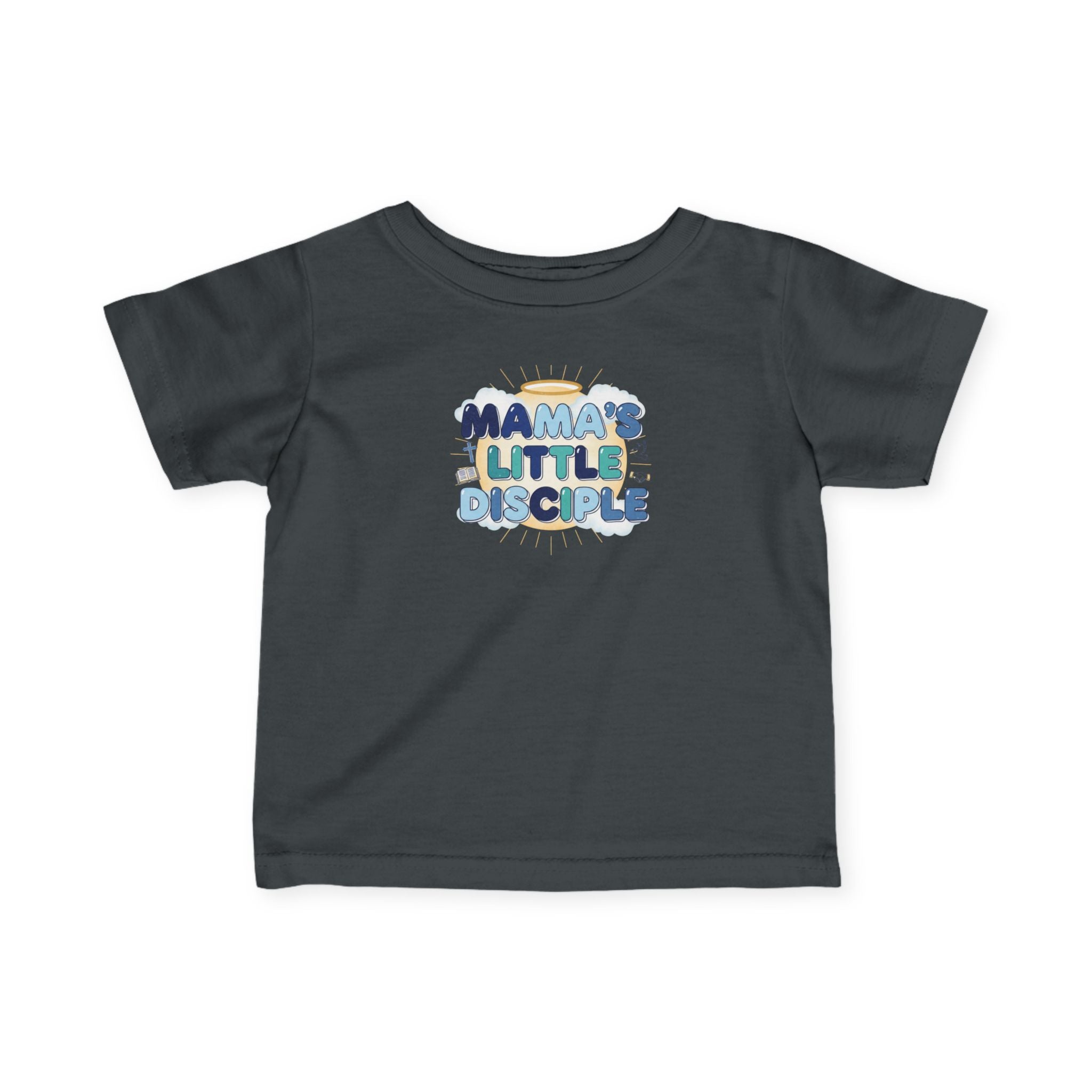 Infant Tee — "Mama's Little Disciple" Baby Boy T‑Shirt (Religious/Baptism Gift)