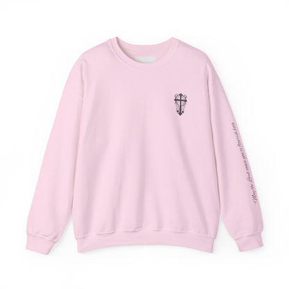Crewneck Sweatshirt — “Raising Little Disciples” Vintage Christian Graphic