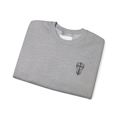 Crewneck Sweatshirt — “Raising Little Disciples” Vintage Christian Graphic