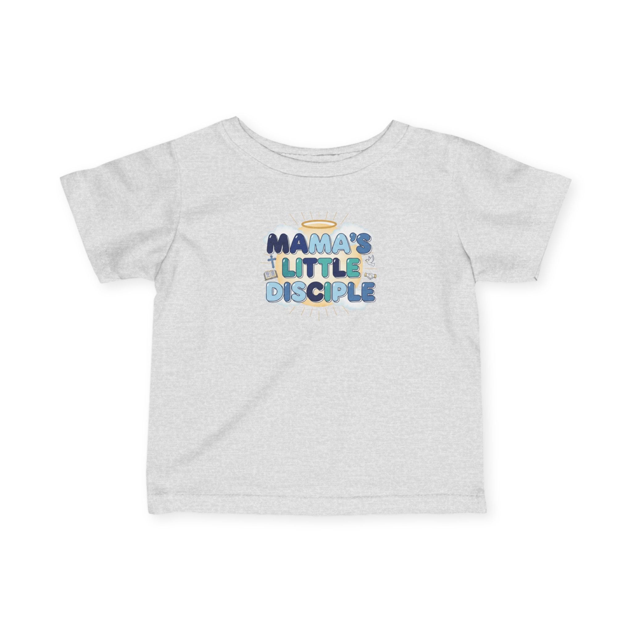 Infant Tee — "Mama's Little Disciple" Baby Boy T‑Shirt (Religious/Baptism Gift)