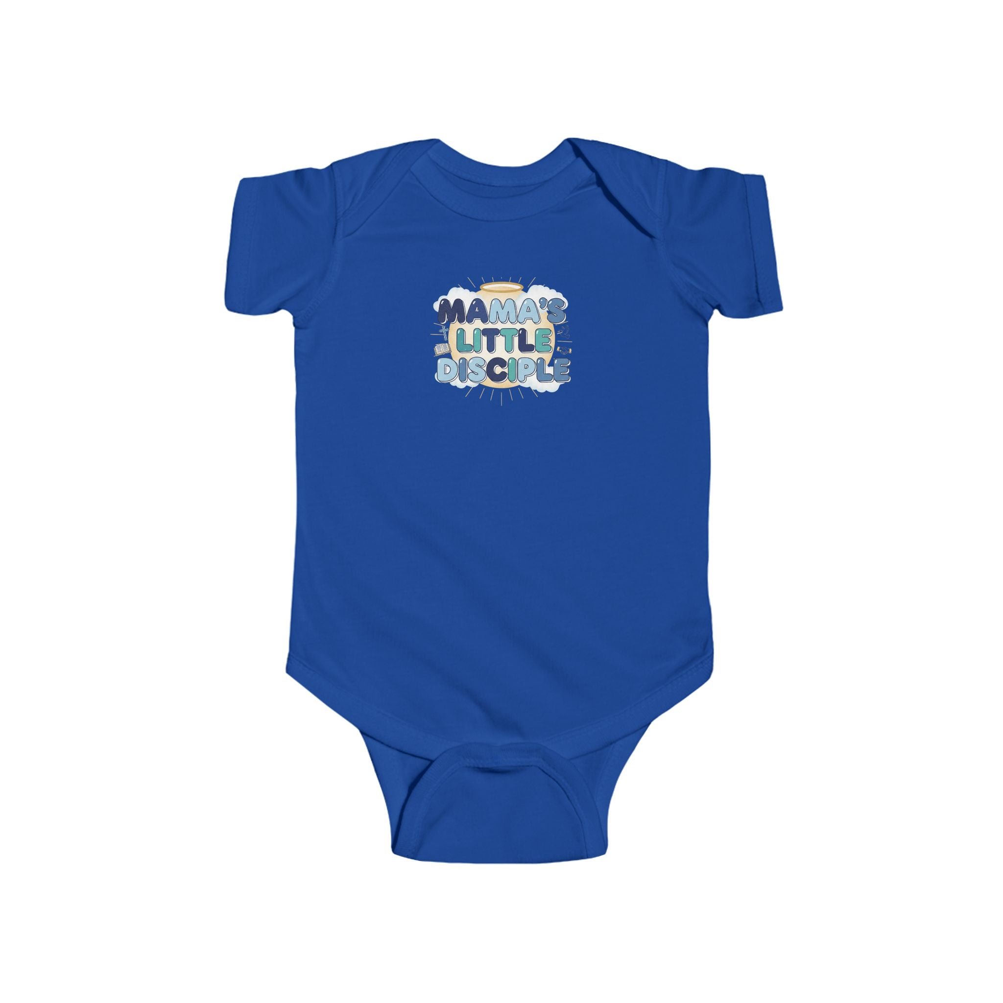 Baby Boy Bodysuit - Mama's Little Disciple Cute Religious Infant Onesie