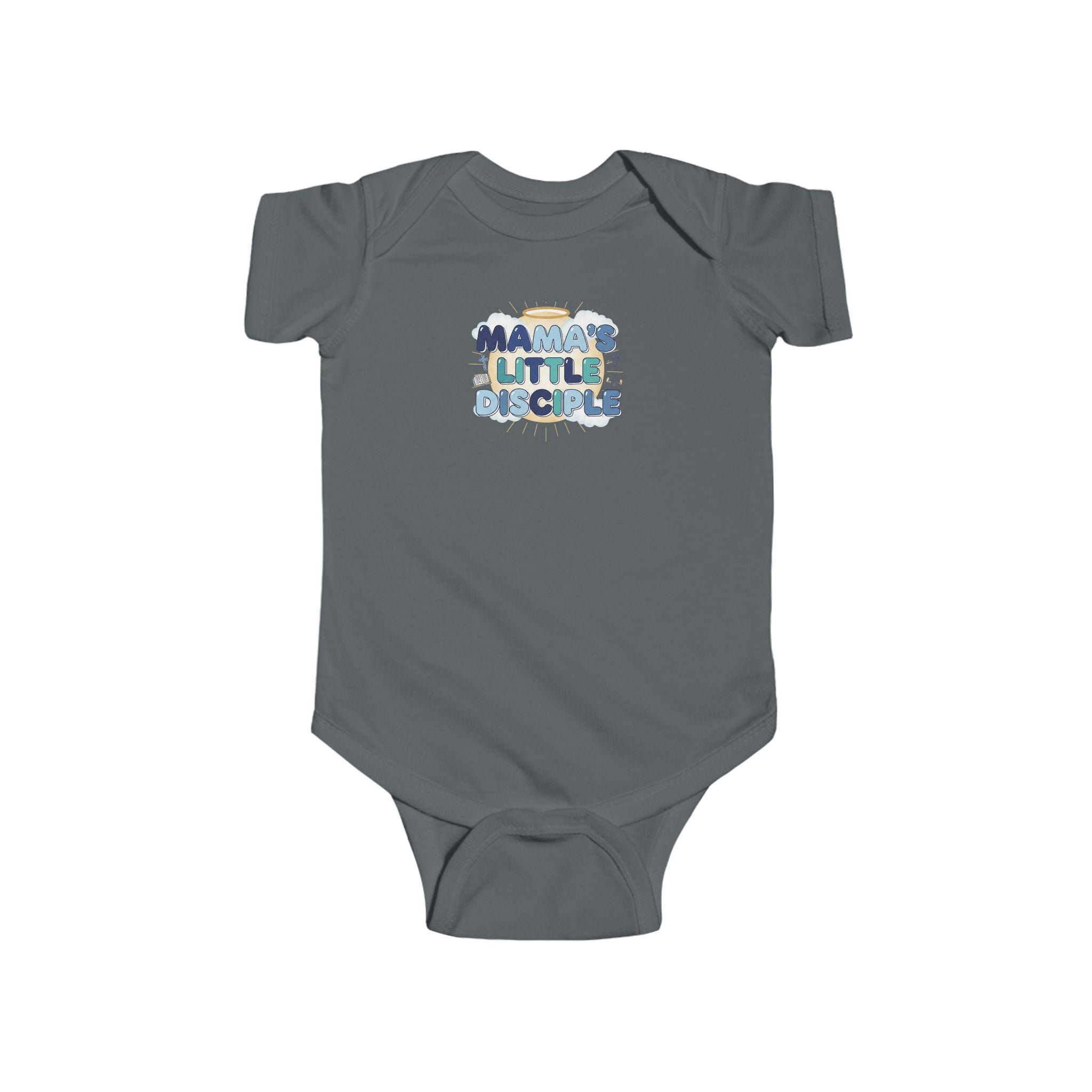 Baby Boy Bodysuit - Mama's Little Disciple Cute Religious Infant Onesie