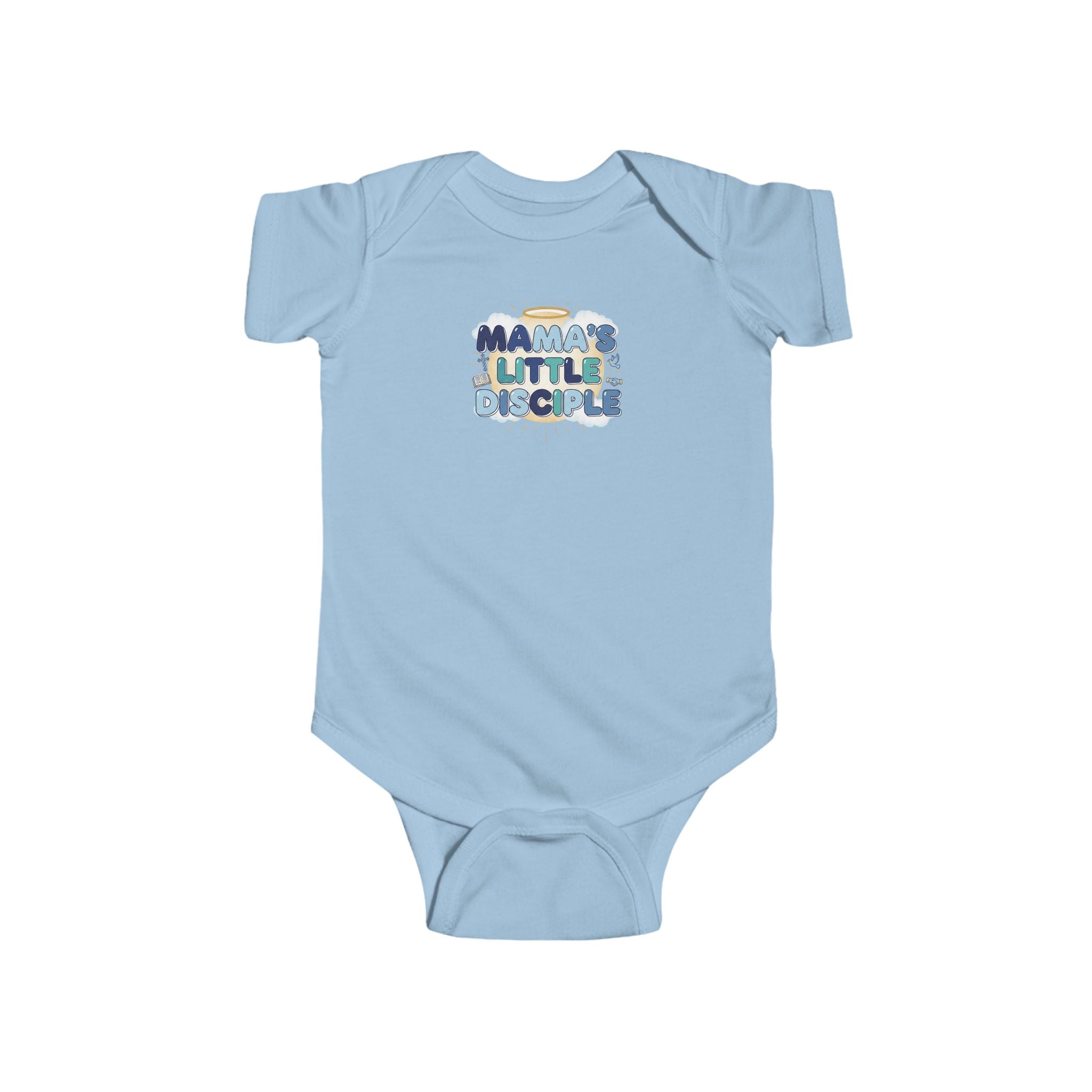 Baby Boy Bodysuit - Mama's Little Disciple Cute Religious Infant Onesie