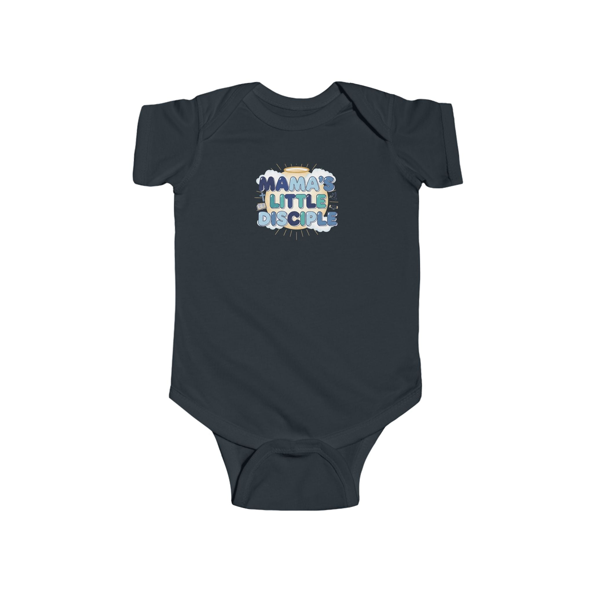 Baby Boy Bodysuit - Mama's Little Disciple Cute Religious Infant Onesie