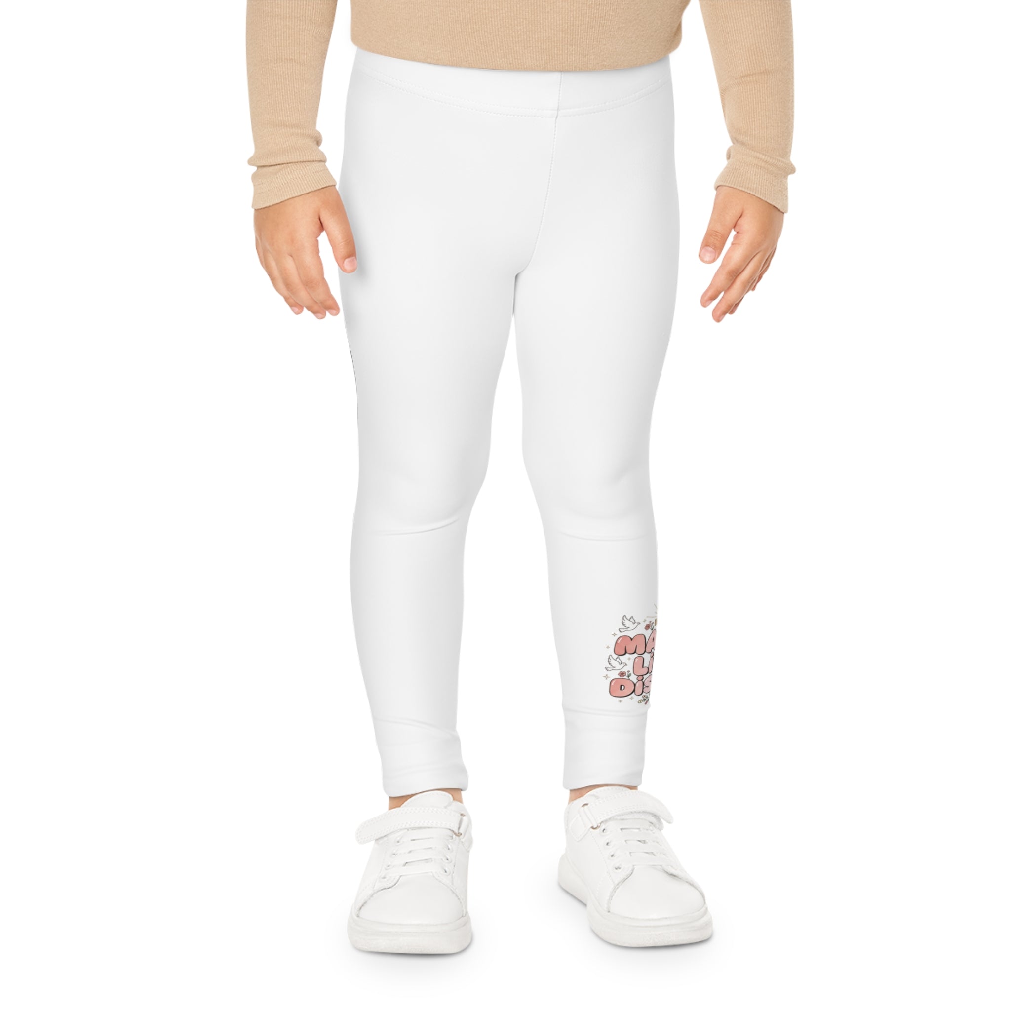 Girls Leggings - Cute Mama's Little Disciple Graphic