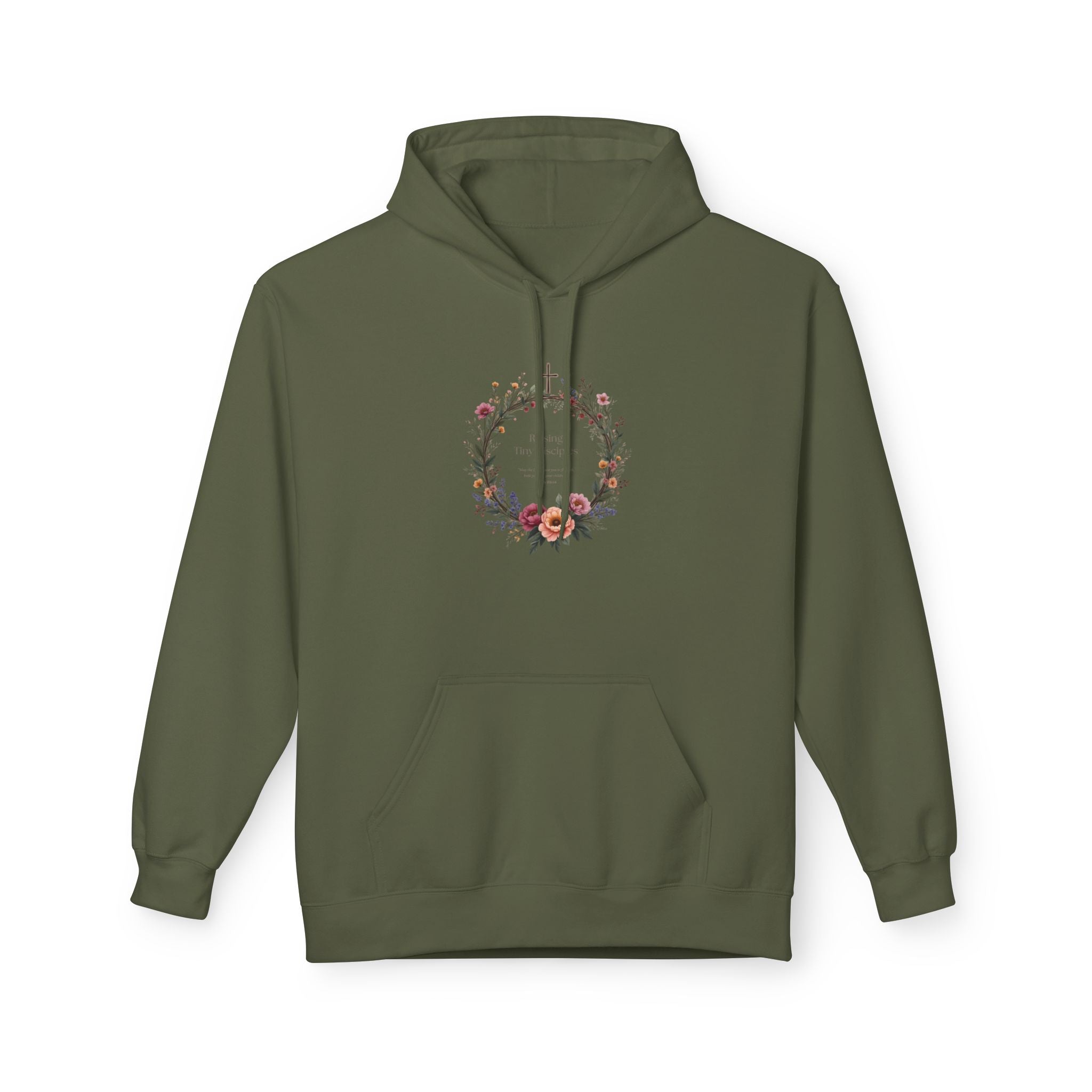 Christian 'Raising Little Disciples' Hoodie — Faith-Based Cross Graphic Pullover
