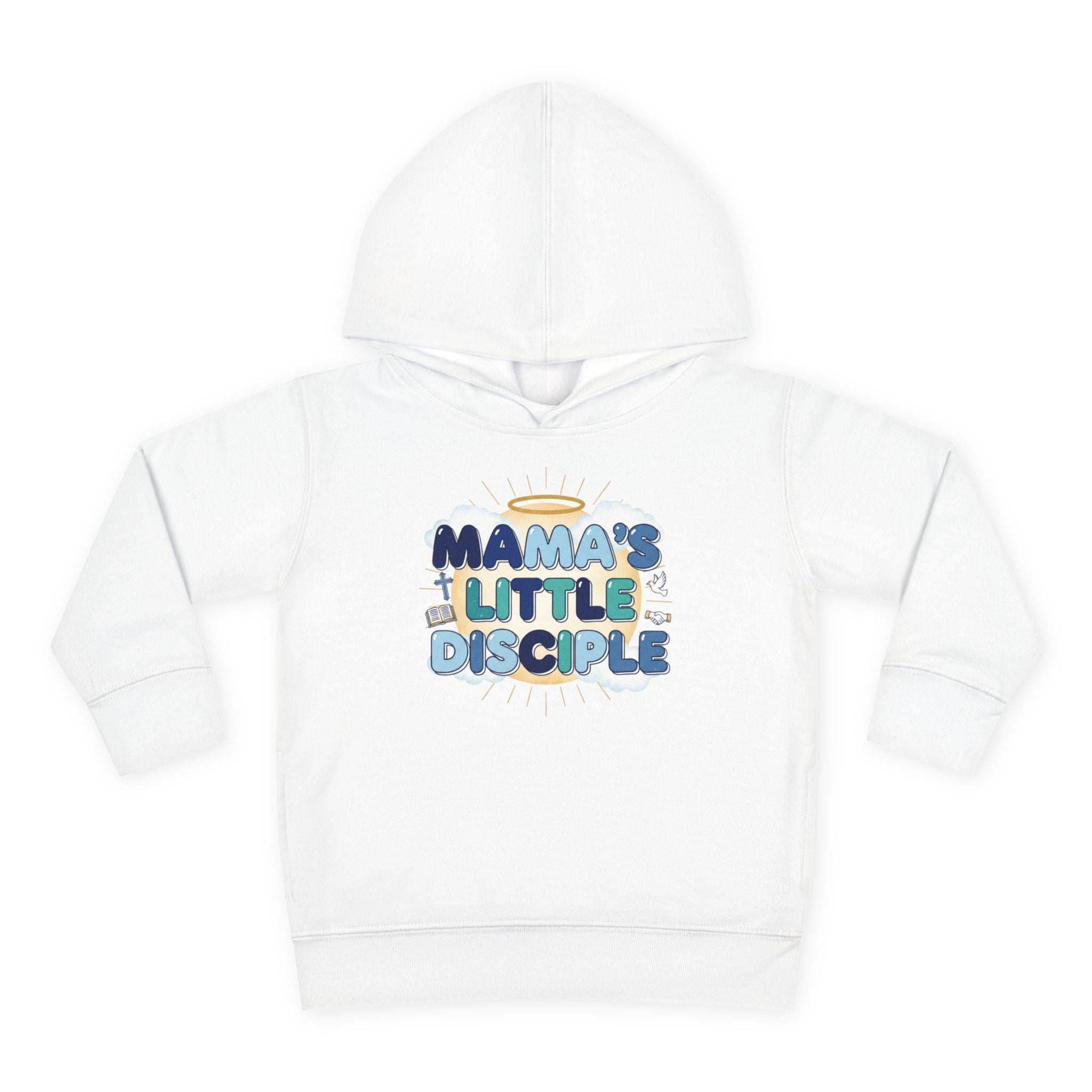 Toddler Boy Hoodie - "Mama's Little Disciple" Cute Christian Toddler Pullover