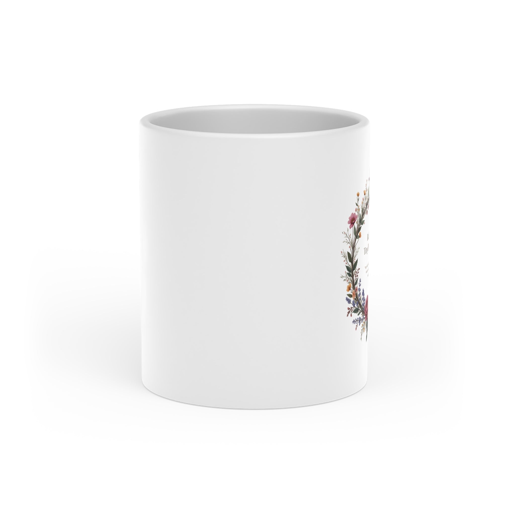 Scripture-Inspired 11 oz Ceramic Mug — Vintage Heart Design