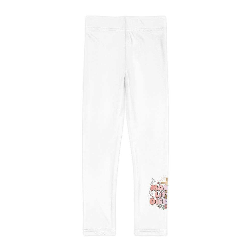 Girls Leggings - Cute Mama's Little Disciple Graphic