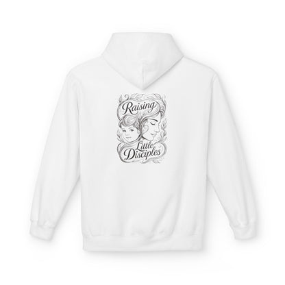 Christian 'Raising Little Disciples' Hoodie — Faith-Based Cross Graphic Pullover