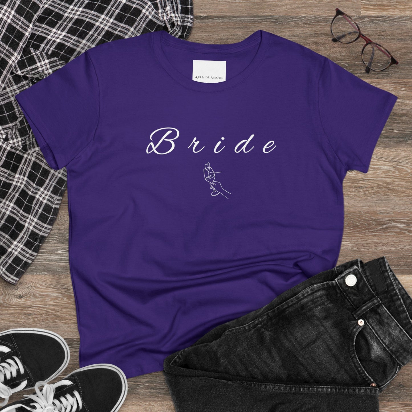 Bride- Women's Midweight Cotton Tee Aria Di Amore