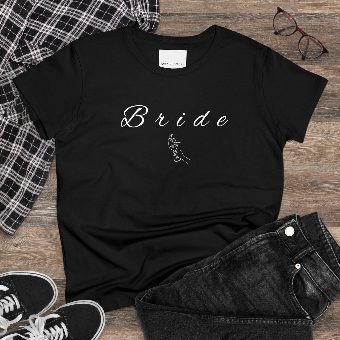 Bride- Women's Midweight Cotton Tee Aria Di Amore