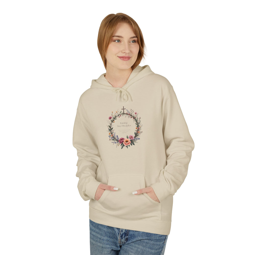 Christian 'Raising Little Disciples' Hoodie — Faith-Based Cross Graphic Pullover