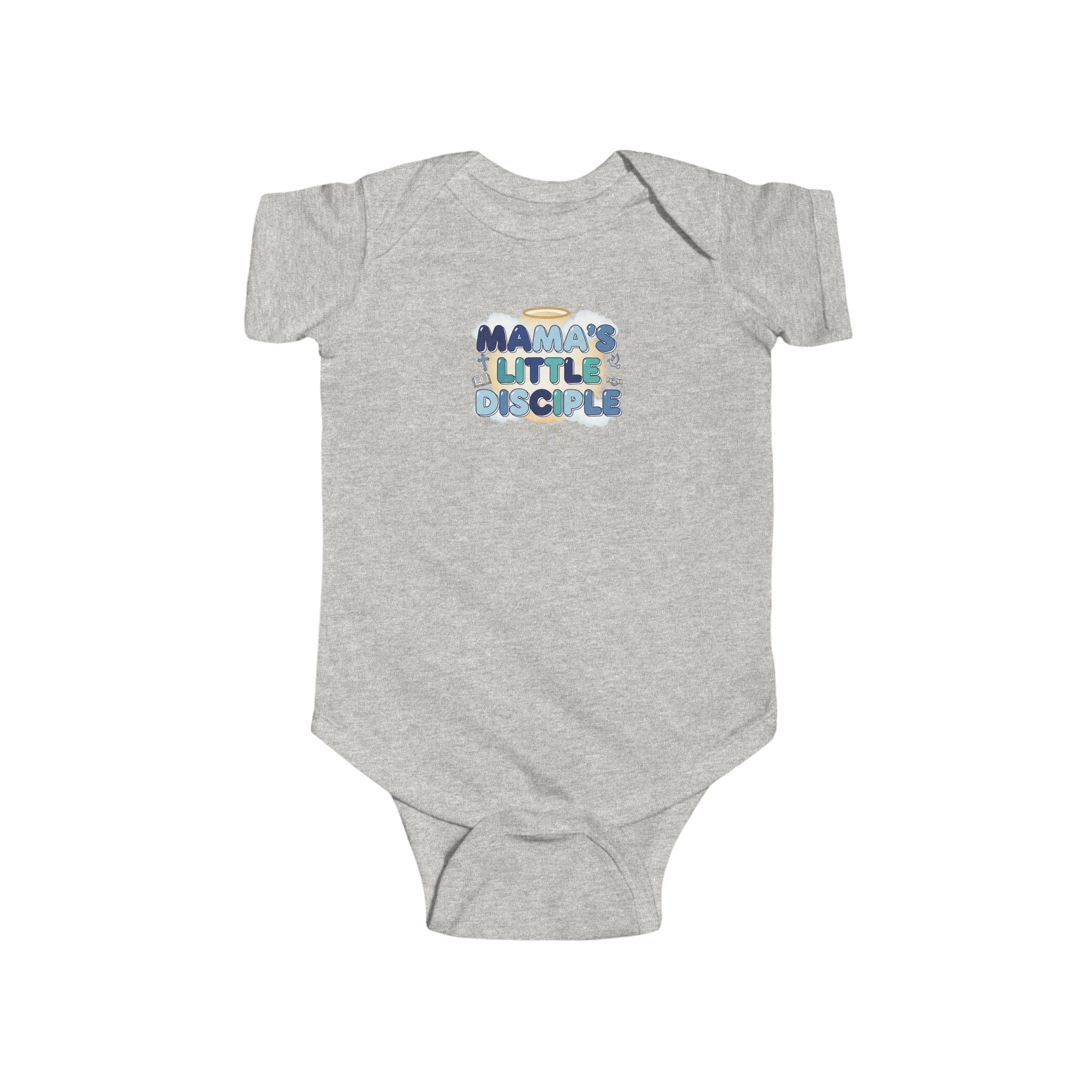 Baby Boy Bodysuit - Mama's Little Disciple Cute Religious Infant Onesie