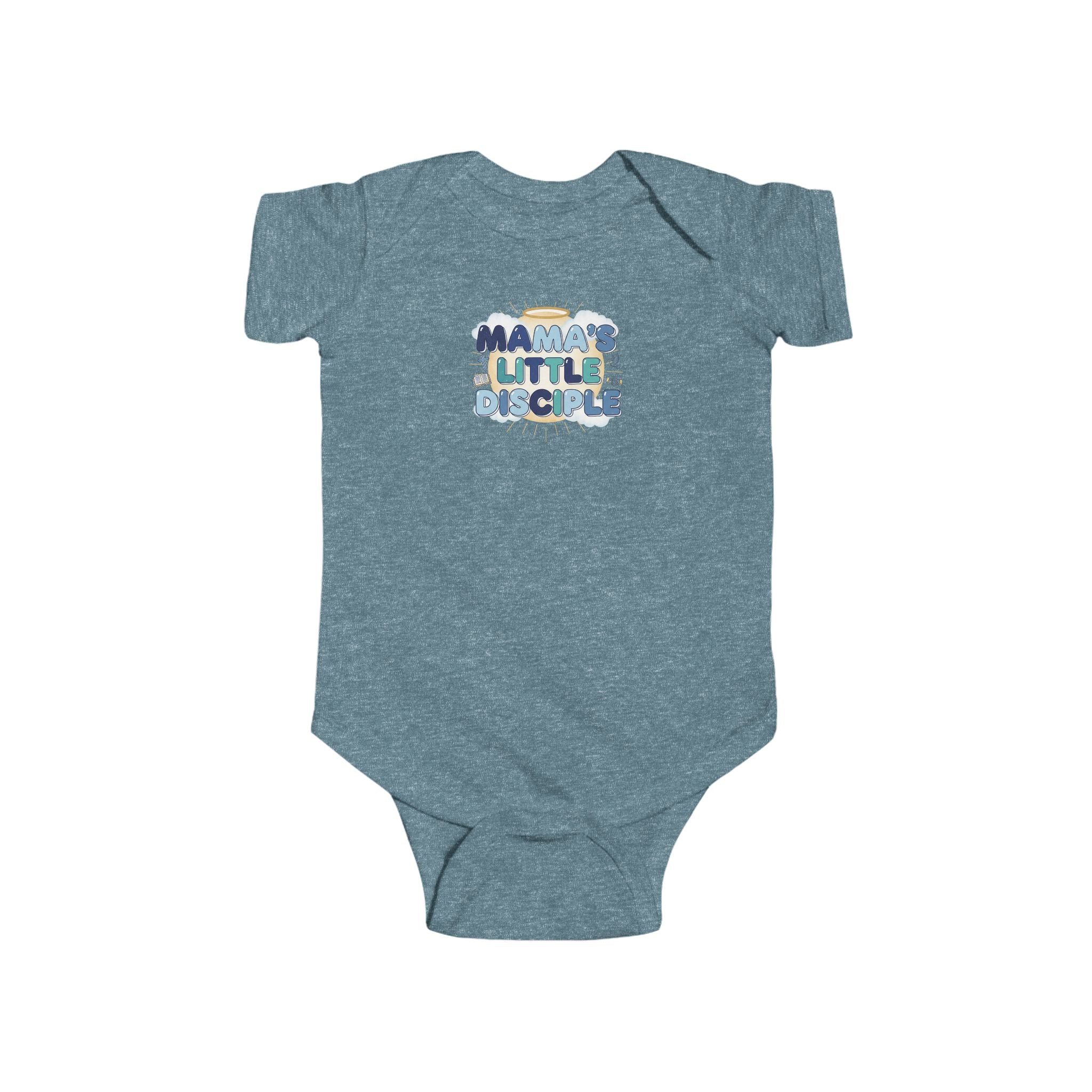 Baby Boy Bodysuit - Mama's Little Disciple Cute Religious Infant Onesie