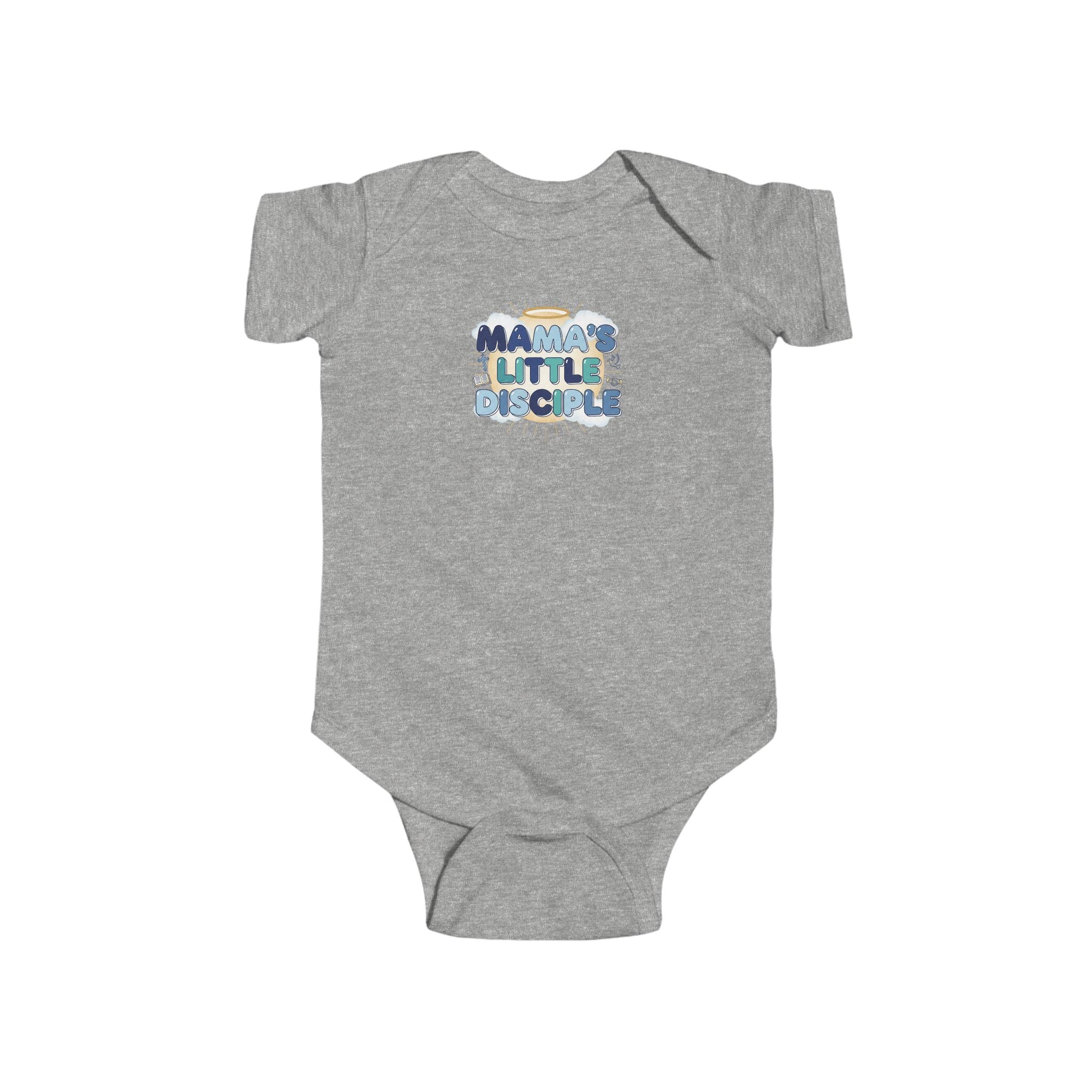 Baby Boy Bodysuit - Mama's Little Disciple Cute Religious Infant Onesie