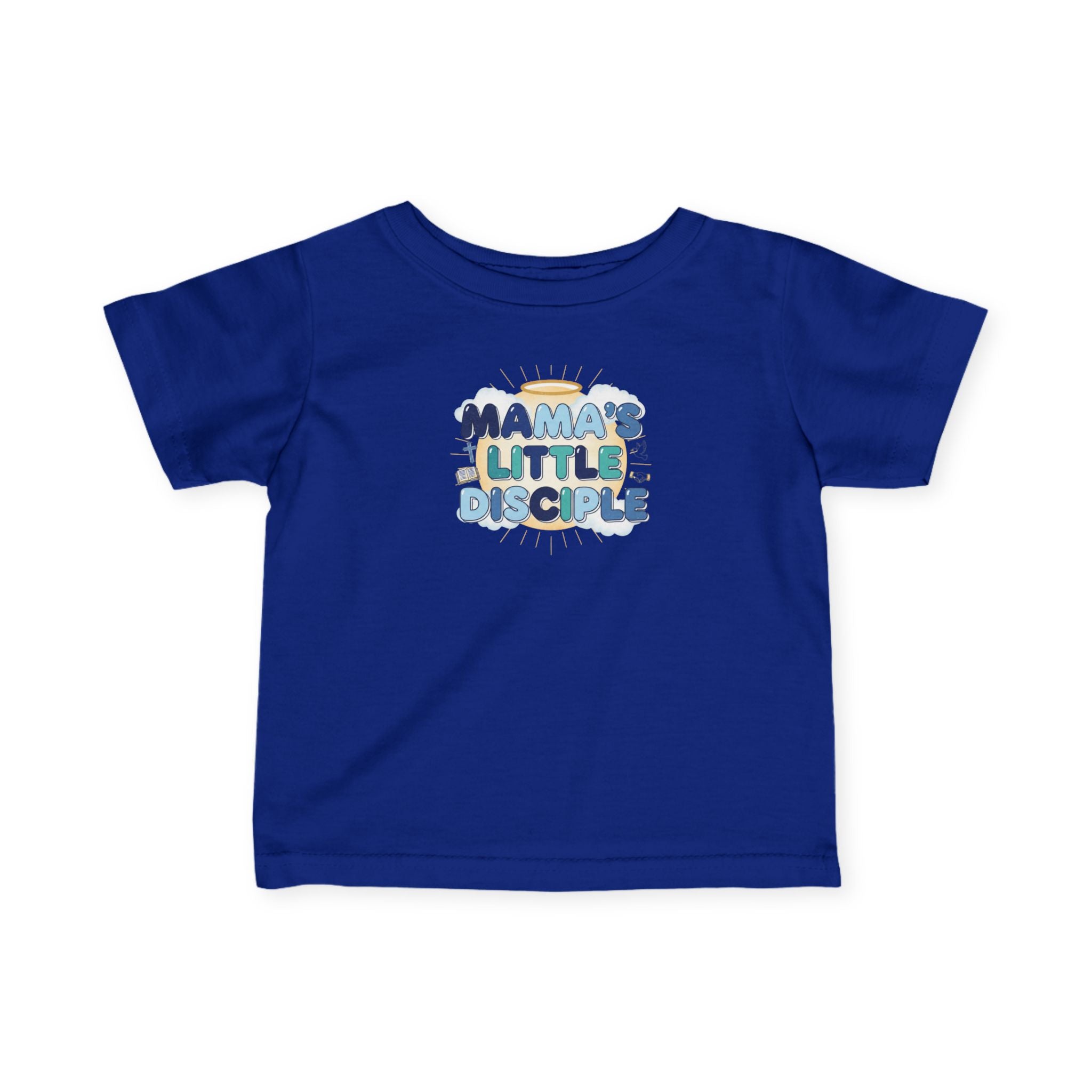 Infant Tee — "Mama's Little Disciple" Baby Boy T‑Shirt (Religious/Baptism Gift)