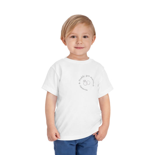 Mommy & Daddy Got Married!- Toddler Boy's Short Sleeve Tee Aria Di Amore