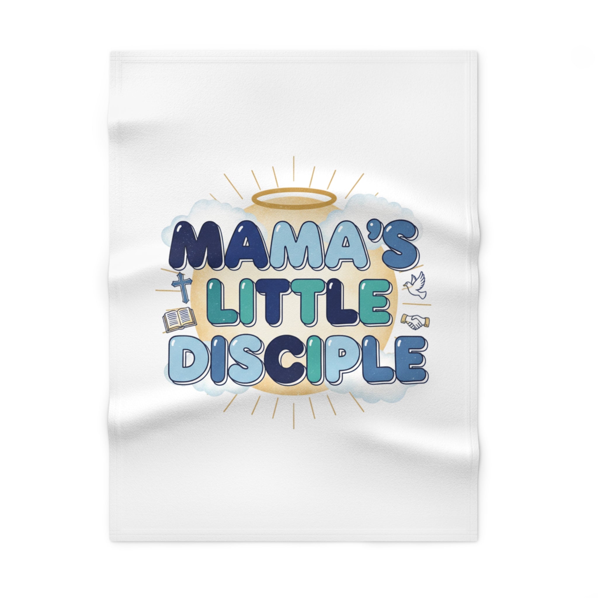 Mama's Little Disciple Soft Fleece Baby Boy Blanket — Christian Baby Gift